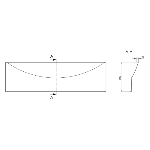 ROSANA 150 obudowa czołowa 63319 Polysan  rysunek