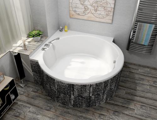 Wanna akrylowa okrągła 173x173 cm ROYAL CORNER 74211 Polysan aranżacja