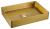 Umywalka nablatowa stal nierdzewna z korkiem 50 x 35 cm złoty mat AURUM AU203 Sapho
