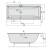 Wanna akrylowa prostokątna 170x75 cm CLEO SLIM 94611S Polysan rysunek