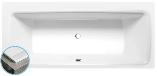 Wanna akrylowa prostokątna 180x80 cm KVADRA SLIM 17611S Polysan