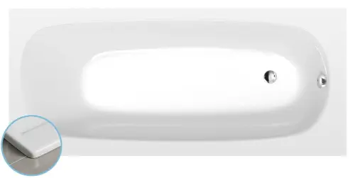 Wanna akrylowa prostokątna 170x75 cm EBRO SLIM 26711S Polysan