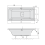 Wanna akrylowa prostokątna 180x80 cm MARLENE SLIM 72034S Polysan rysunek