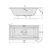 Wanna akrylowa prostokątna 190x90 cm MARLENE SLIM 71607S Polysan  rysunek
