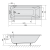 Wanna akrylowa prostokątna 170x70 cm NOEMI SLIM 71708S Polysan rysunek