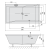 Wanna akrylowa prostokątna 180x100 cm QUEST SLIM 78511S Polysan rysunek