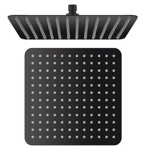 Deszczownia 30x30 cm czarny mat SL101 Sapho