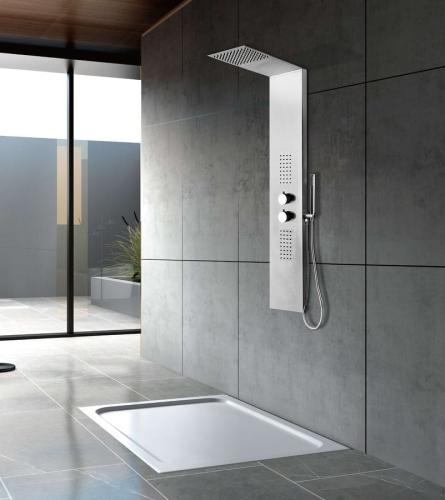 Panel prysznicowy z baterią stal nierdzewna GRACE WN326 Sapho  wizualizacja