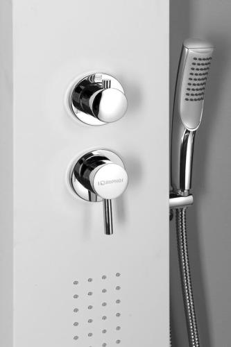 Panel prysznicowy z baterią biały JACOB WN682 Sapho z bliska