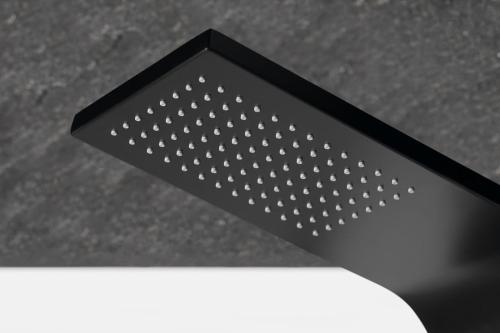 Panel prysznicowy z baterią czarny mat JACOB WN683 Sapho deszczownia