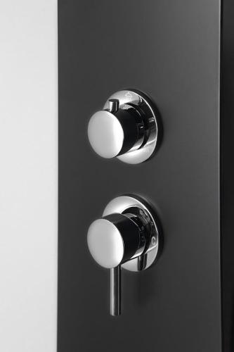 Panel prysznicowy z baterią czarny mat JACOB WN683 Sapho z bliska