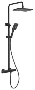 Zestaw prysznicowy z baterią termostatyczną czarny mat DARK KJ639 Sapho