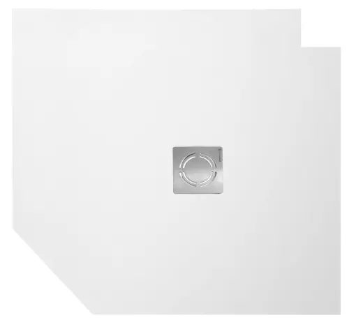 Brodzik prysznicowy kwadratowy kompozytowy 100 x 100 cm biały mat FLEXIA 71552MAT Polysan wycięcie