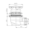 Syfon do brodzika prysznicowego ⌀90 mm chrom 1711A Polysan  rysunek