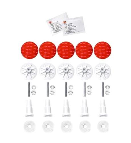 Nóżki do brodzików prysznicowych z kompozytu (5 szt./komplet) samoprzylepne 103700000208 Sapho zestaw