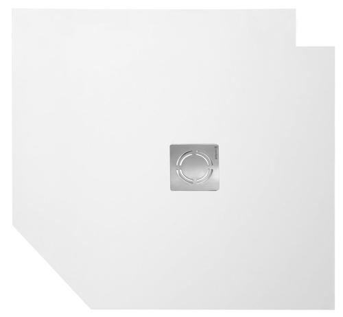 Brodzik prysznicowy kwadratowy kompozytowy 90 x 90 cm biały FLEXIA 71546 Polysan z góry