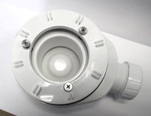 Syfon do brodzika prysznicowego ⌀90 mm DN40 niski chrom 17916 Polysan bokiem