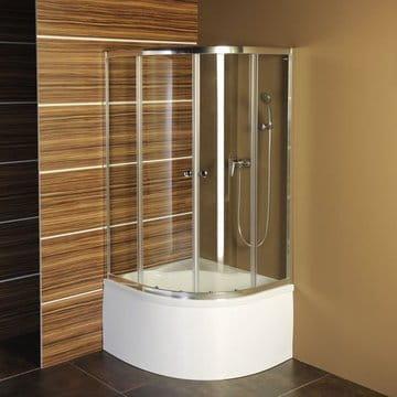 Obudowa czołowa do brodzika prysznicowego SELMA R55 90 x 90 cm 28812 Polysan wizualizacja