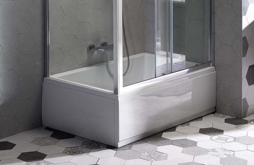 PLAIN NIKA Obudowa narożna do brodzika prysznicowego DEEP prawa 100 x 90 cm 83631/89781 Polysan rysunek