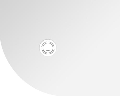 Brodzik prysznicowy półokrągły kompozytowy R55 100 x 80 cm biały prawy FLEXIA 91251 Polysan