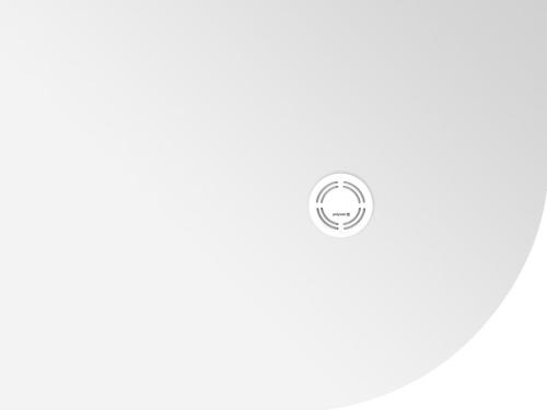 Brodzik prysznicowy półokrągły kompozytowy R55 120 x 90 cm biały lewy FLEXIA 91371 Polysan