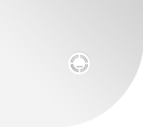 Brodzik prysznicowy półokrągły kompozytowy R55 90 x 80 cm biały lewy FLEXIA 91191 Polysan