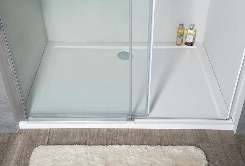 Brodzik prysznicowy prostokątny kompozytowy 110 x 90 cm KARIA 59111 Polysan wizualizacja