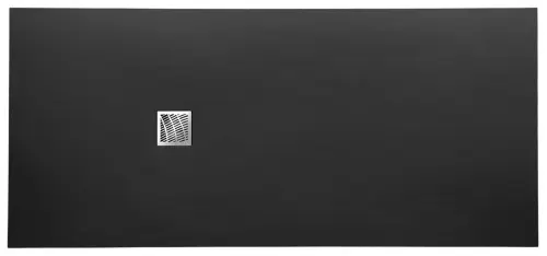 Brodzik prysznicowy prostokątny kompozytowy 160 x 90 cm czarny MITIA PMC16090 GELCO