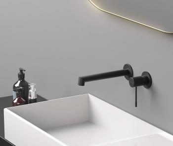 Bateria umywalkowa podtynkowa czarny mat SOLARIS WD008B Sapho wizualizacja
