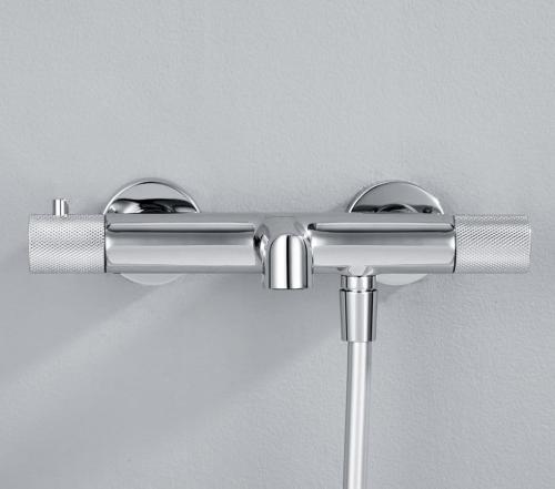 Bateria wannowa ścienna z termostatem chrom WD010 Sapho wizualizacja