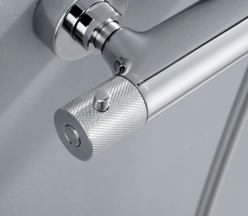 Bateria wannowa ścienna z termostatem chrom WD010 Sapho korek