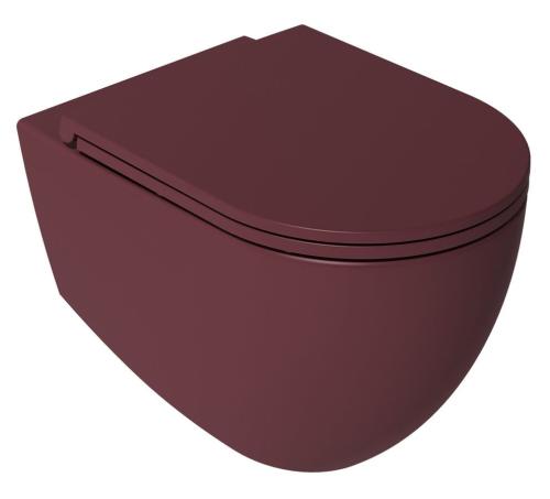 Deska WC wolnoopadająca Maroon Red INFINITY 40KF0543I-S Isvea z wc