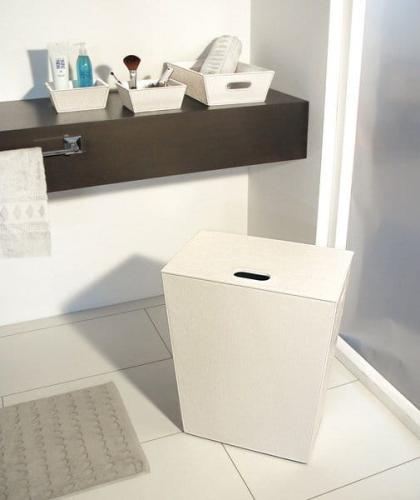 Kosz na pranie 43x26x48 cm kremowy ECO PELLE 2462CR Koh-i-noor aranżacja