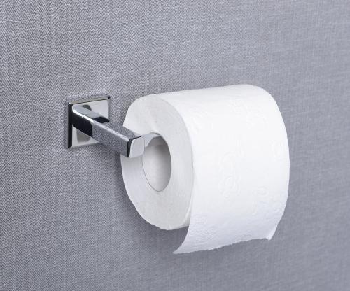 Wieszak na papier toaletowy bez pokrywy chrom COLORADO 6924 Gedy zamontowany