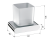 Kubek chrom FLORI RF004 Sapho wymiary