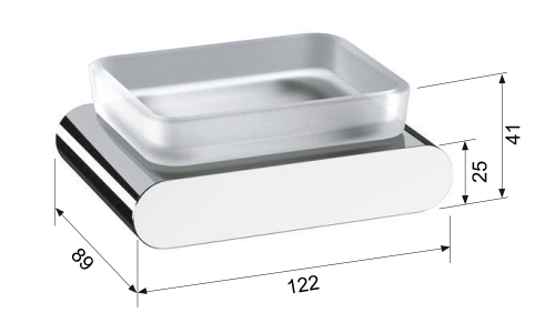 Mydelniczka czarny FLORI RF002/15 Sapho wymiary