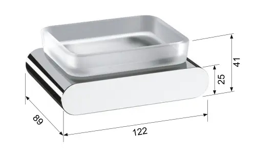 Mydelniczka chrom FLORI RF002 Sapho wymiary