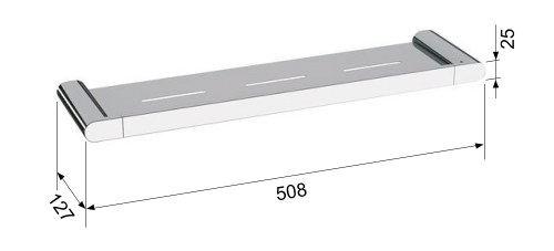 Półka 508 mm biały mat FLORI RF016/14 Sapho wymiary