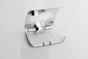 Wieszak na papier toaletowy z pokrywą chrom FLORI RF007 Sapho tył