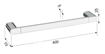 Wieszak na ręczniki 40 cm chrom FLORI RF010Sapho wymiary