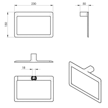 Wieszak na ręczniki chrom PIRENEI PI7013 Gedy wymiary