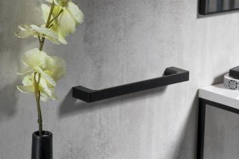 Wieszak na ręczniki 35 cm czarny mat PIRENEI PI213514 Gedy na ścianie