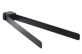 Wieszak na ręczniki podwójny obrotowy czarny mat PIRENEI PI2314 Gedy