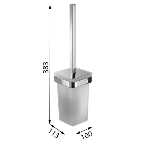 Szczotka WC wisząca czarny mat SAMOA A83314 Gedy wymiary