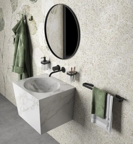 Wieszak na ręczniki 45 cm czarny mat SAMOA A8216014 Gedy aranżacja