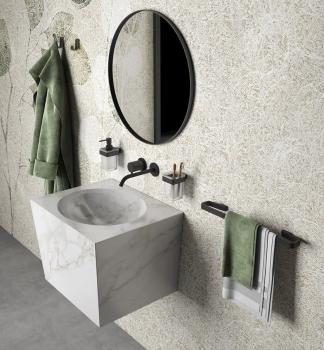 Wieszak na ręczniki 60 cm czarny mat SAMOA A8216014 Gedy aranżacja