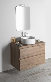 Szafka umywalkowa 86,5 x 60 x 45 cm dąb emporio ALTAIR AI390 Aqualine aranżacja