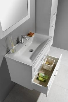 Szafka umywalkowa 86,5x60x44,6 cm biały mat FAVOLO FV290 Aqualine zamontowana