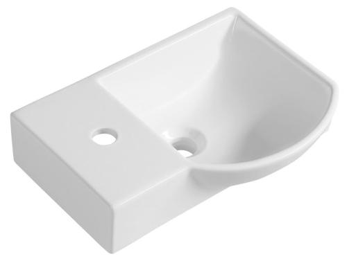 Umywalka ceramiczna mała 45 x 32 cm lewa biały LITOS 4779 Sapho