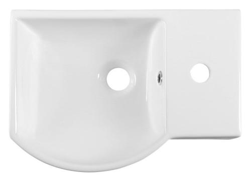Umywalka ceramiczna mała 45 x 32 cm prawa biały LITOS 4079 Sapho z góry